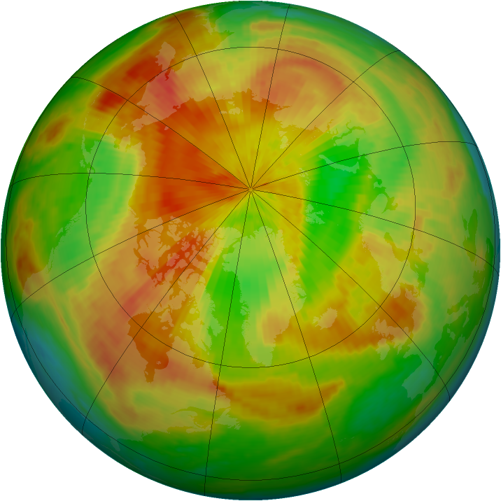 Arctic ozone map for 29 April 2002